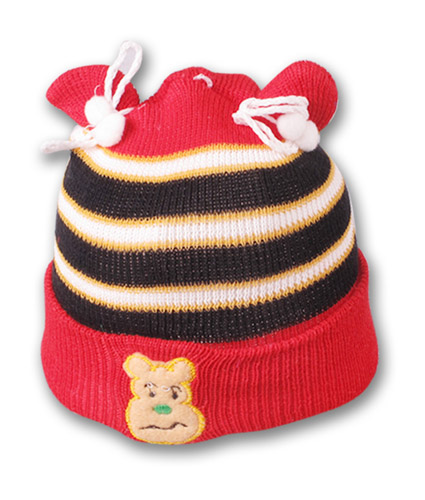 Topi Rajut 2 Kuncir Tali + Apl - 2352