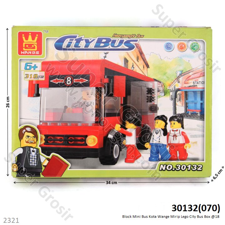 Mini Block Bus Wange City Bus Box @18