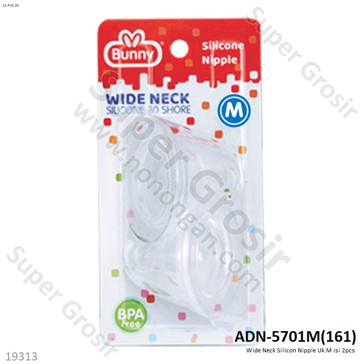 Wide Neck Silicon Nipple Uk.M isi 2pcs