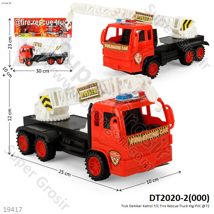 Truk Damkar Katrol F/C Fire Rescue Truck Ktg PVC @72