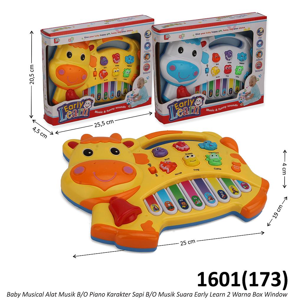 Piano Sapi B/O Musik Suara Early Learn 2 Warna Box Window @72