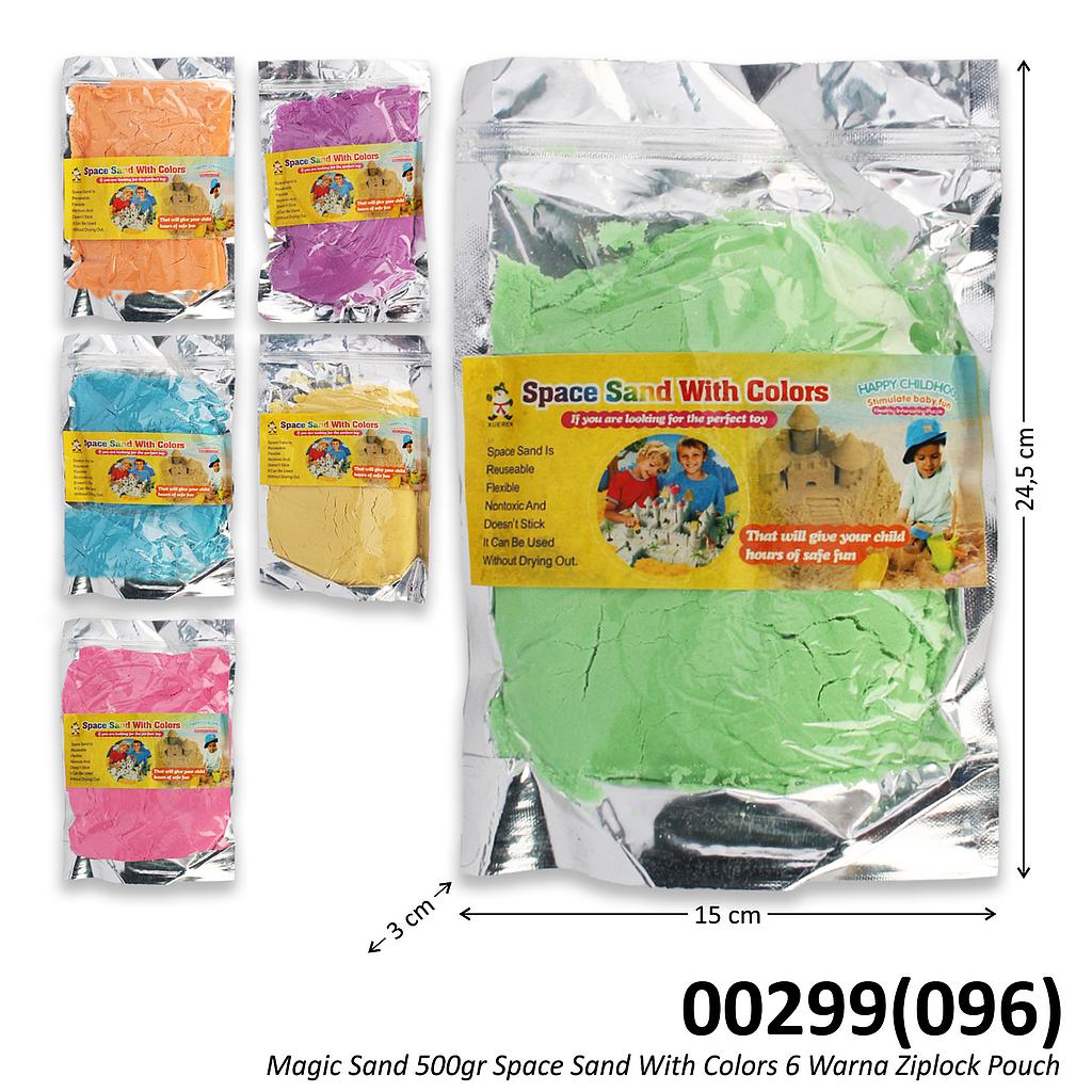 Magic Sand Refill 500 gr Space Sand With Colors 6 Warna Ziplock Pouch @48