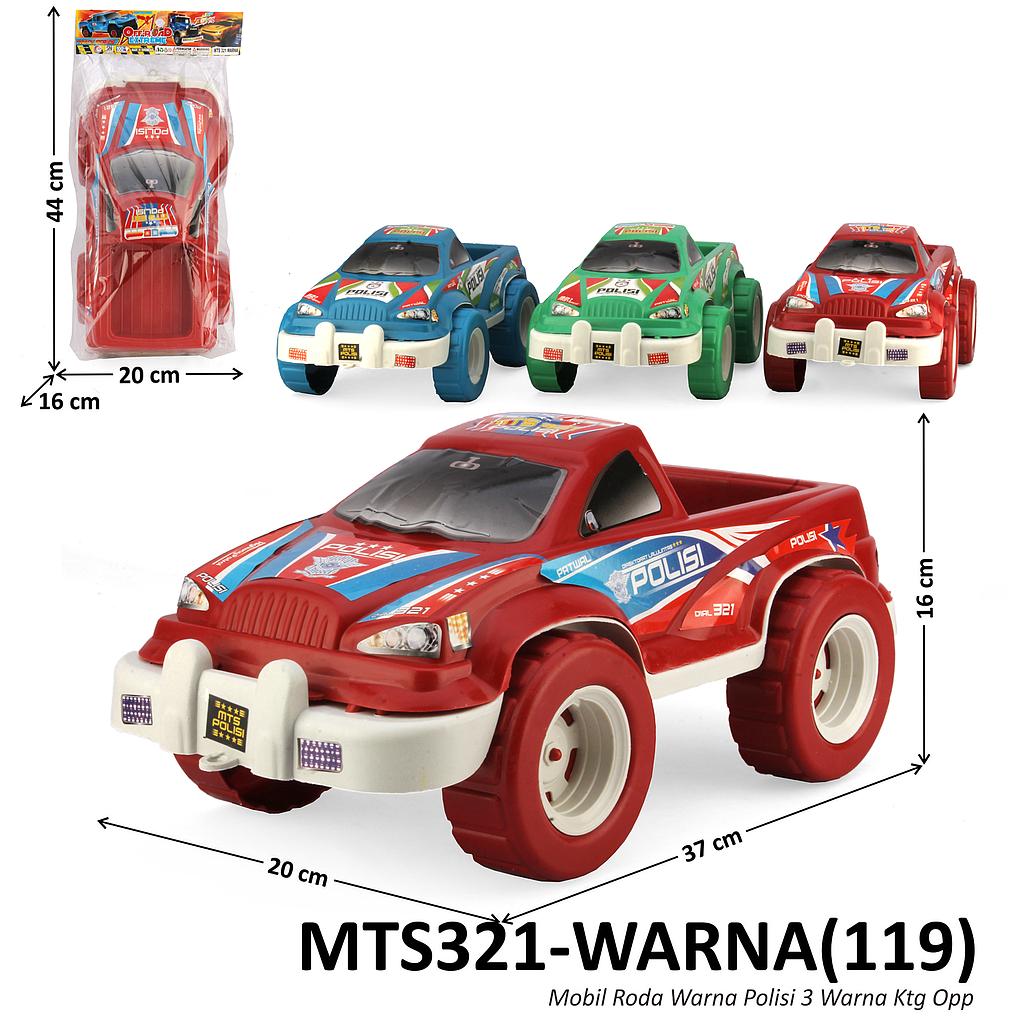 Mobil Jeep Polisi Roda Warna 37 cm F/W Off-Road Extreme Ktg Opp @25