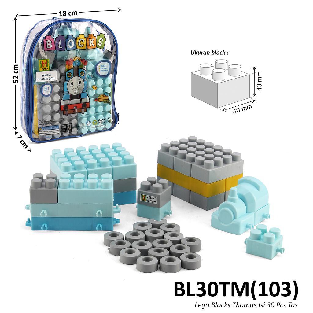 Block 40x40 mm 30 Pcs Gambar Kereta Thomas / Hello Kitty Tas Ransel @72