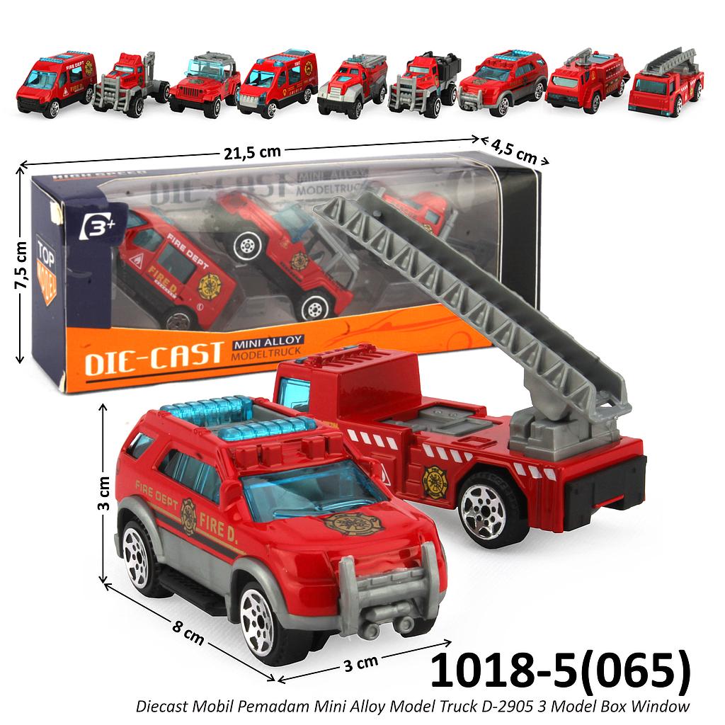Diecast Mobil Skala Hot Wheels Damkar 3 Pcs Mini Alloy Model Truck D-2905 3 Model Box Window @240