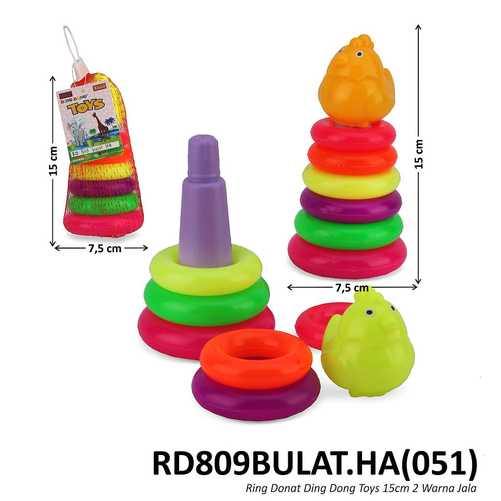Ring Donat Kepala Ayam 6 Ring 15 cm Ding Dong Toys 1 Inner 90 Pcs Jala @450
