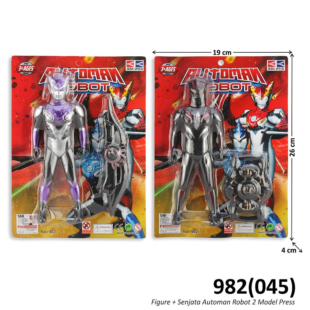 Action Figure Ultraman Set Senjata Automan Robot Press @210