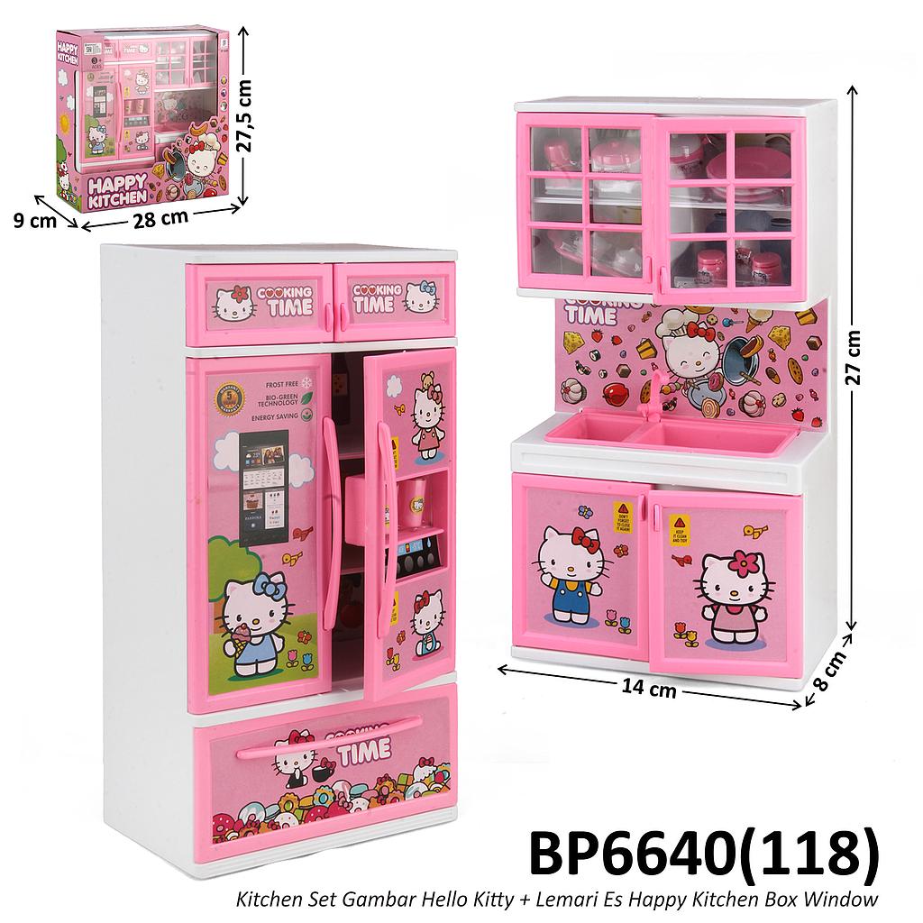 Kitchen Set Gambar Hello Kitty + Lemari Es Happy Kitchen Box Window @36