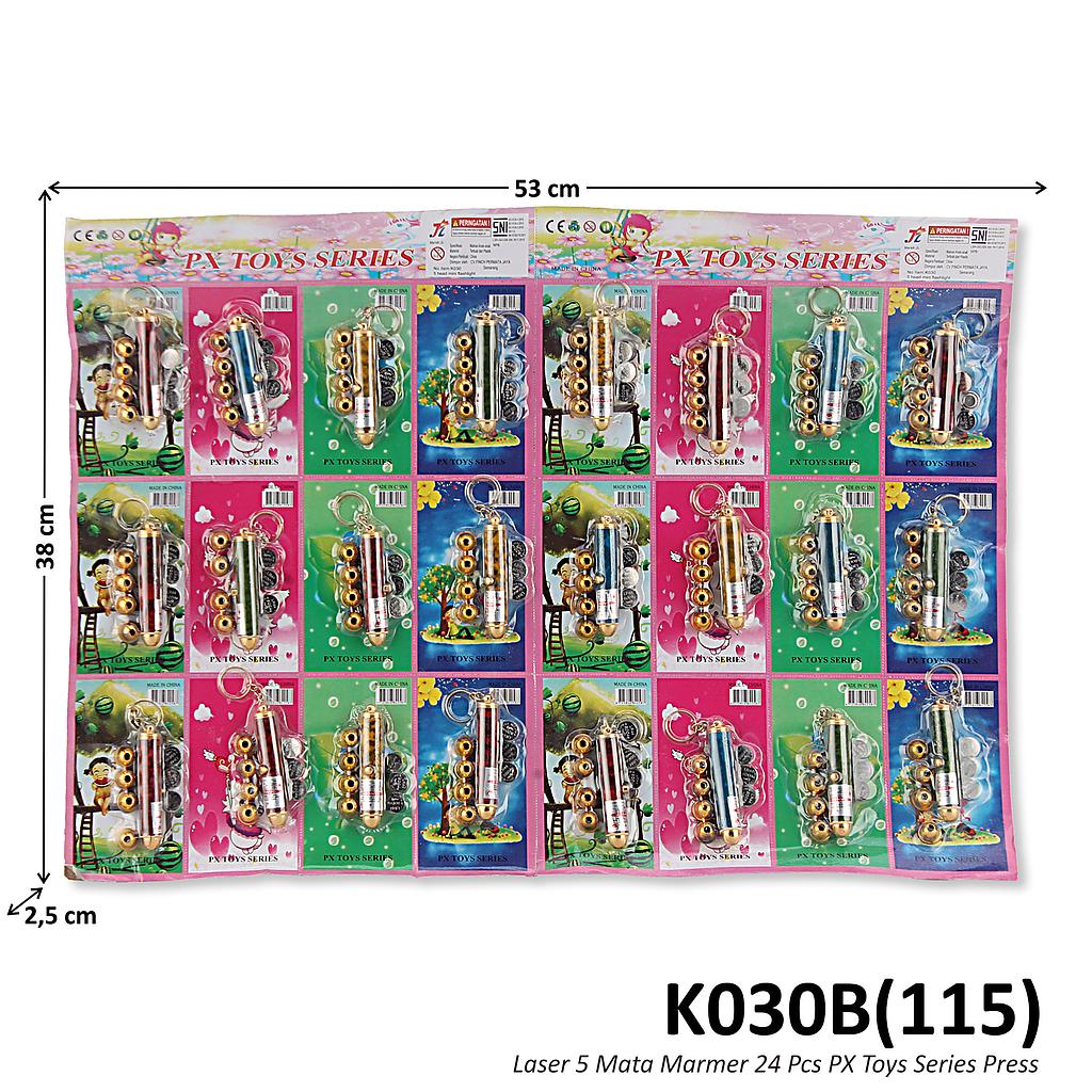 Laser 5 Mata Marmer 24 Pcs PX Toys Series Press @90