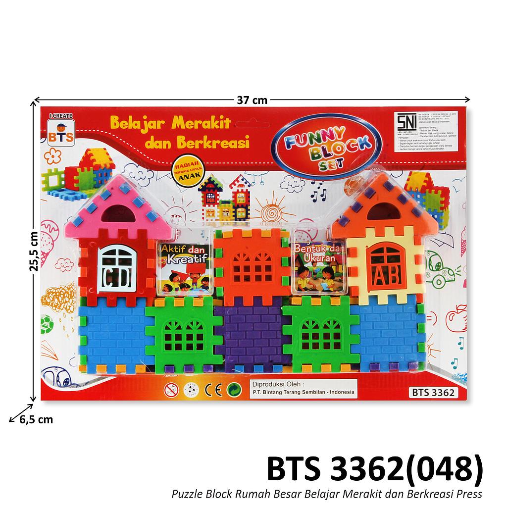 Puzzle Block Bentuk Rumah Belajar Merakit dan Berkreasi Press @72