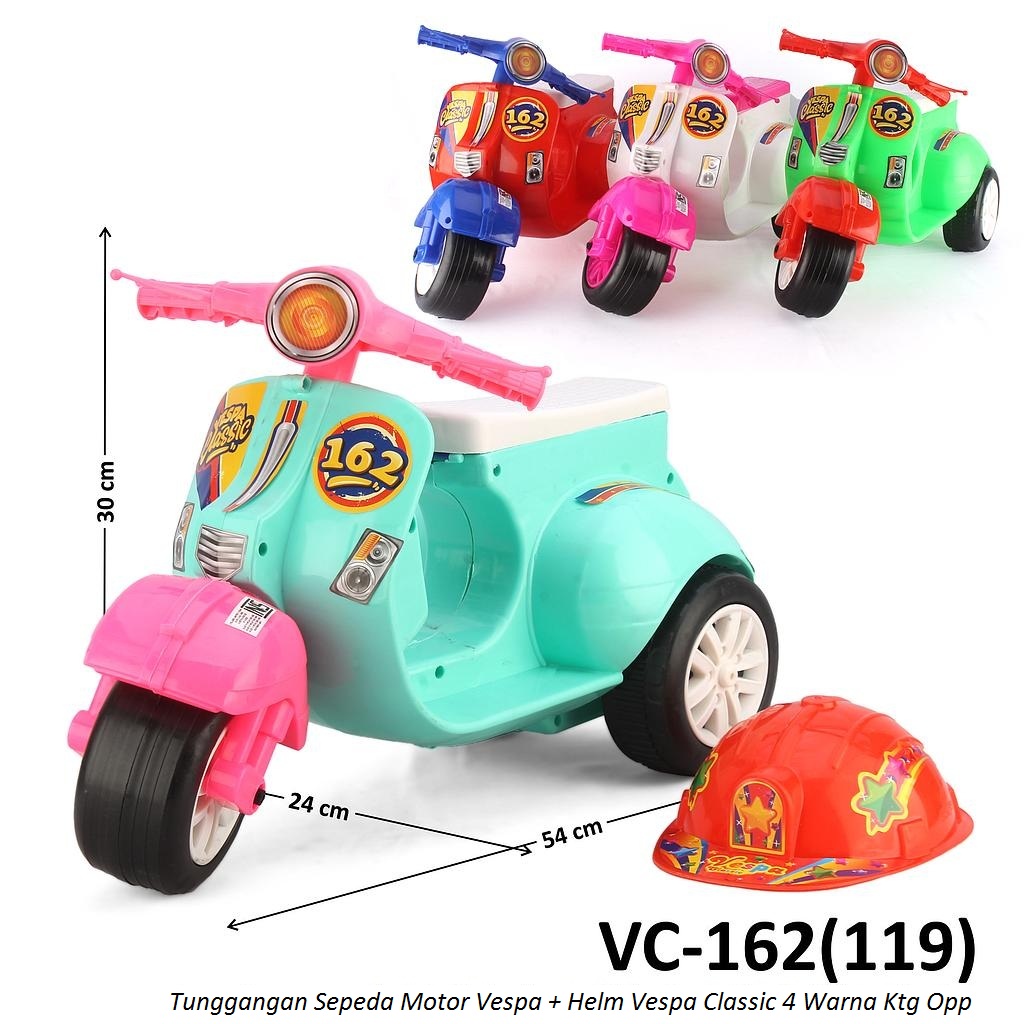 Tunggangan Sepeda Motor Vespa + Helm Vespa Classic Ktg Opp @9