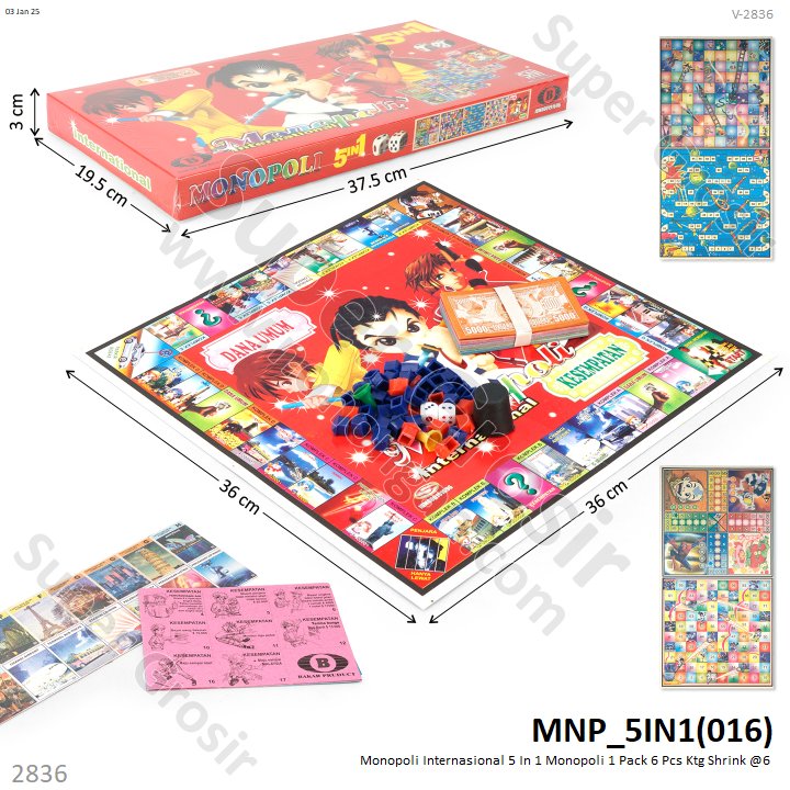 Monopoli Internasional 5 In 1 Monopoli 1 Pack 6 Pcs Ktg Shrink @6