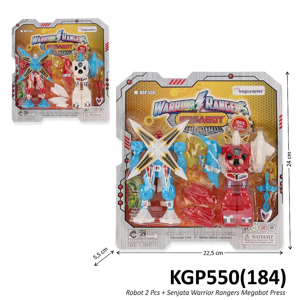 Robot Power Rangers 2 Pcs + Senjata Warrior Rangers Megabot Press @72