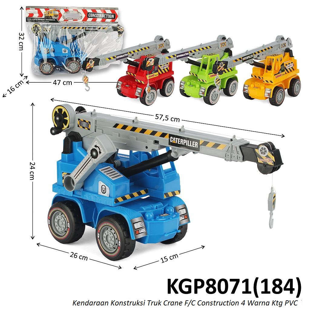 Truk Crane F/C Construction 4 Warna Ktg PVC @20