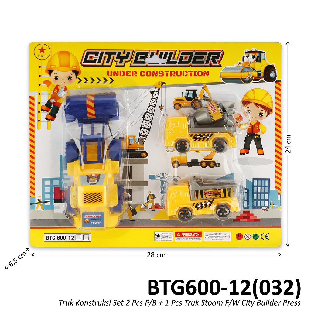 Truk Konstruksi 3 Pcs Stoom F/W + Truk 2 Pcs P/B 8 cm City Builder Press @120