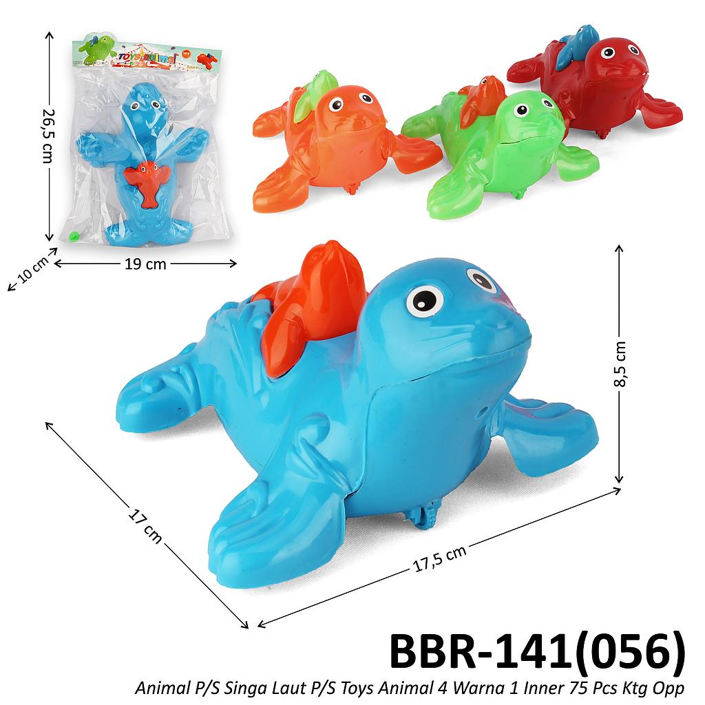 Mainan Tarik Anjing Laut P/S 17 cm Toys Animal 4 Warna 1 Inner 75 Pcs Ktg Opp @150