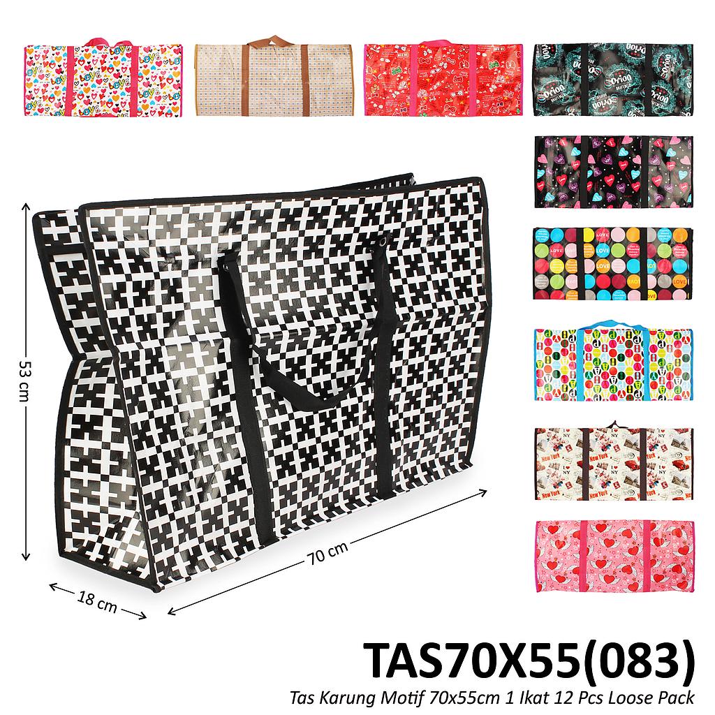 Tas Laundry Motif 70x55cm 1 Ikat 12 Pcs Loose Pack @120