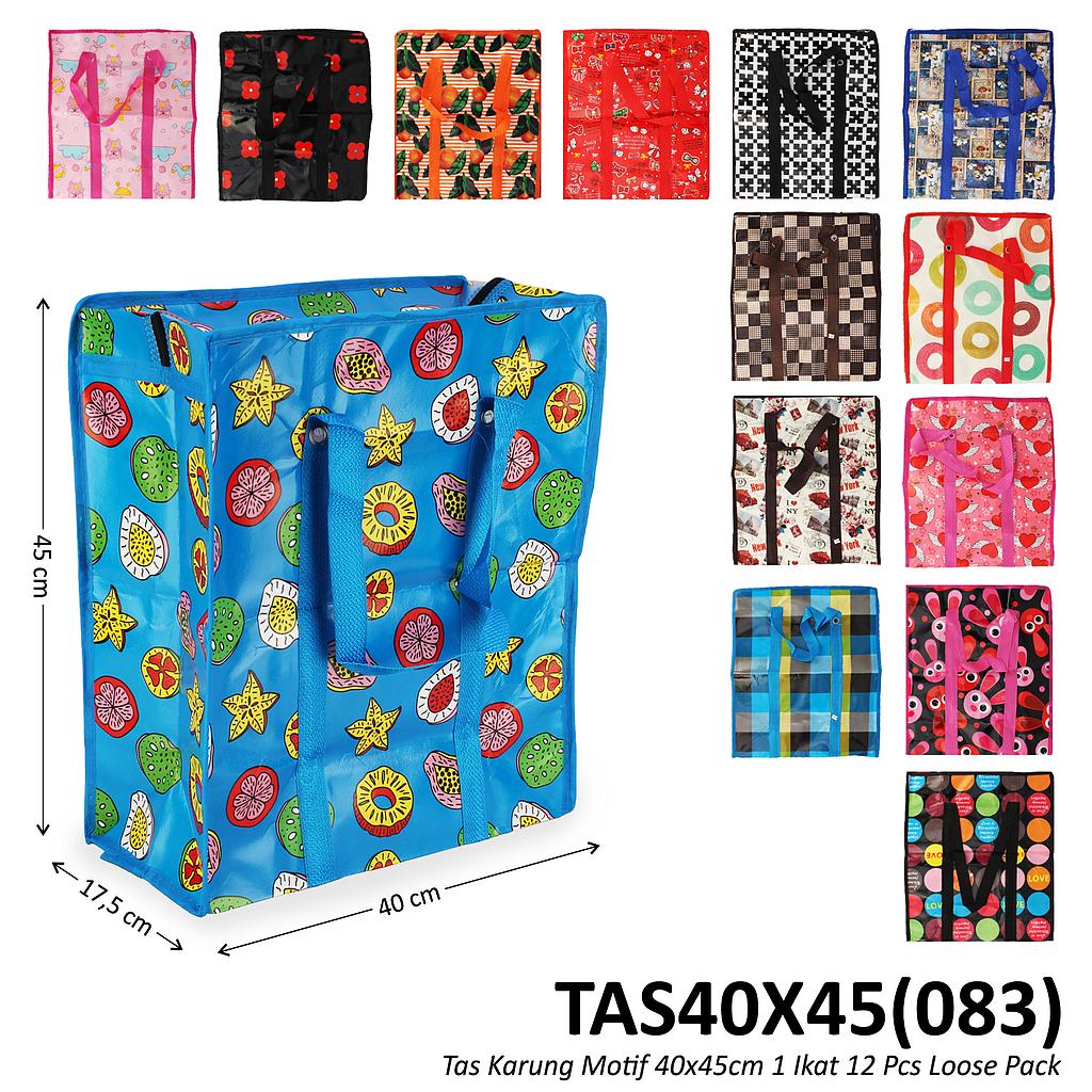 Tas Laundry Motif 40x45 cm 1 Ikat 12 Pcs Loose Pack @240
