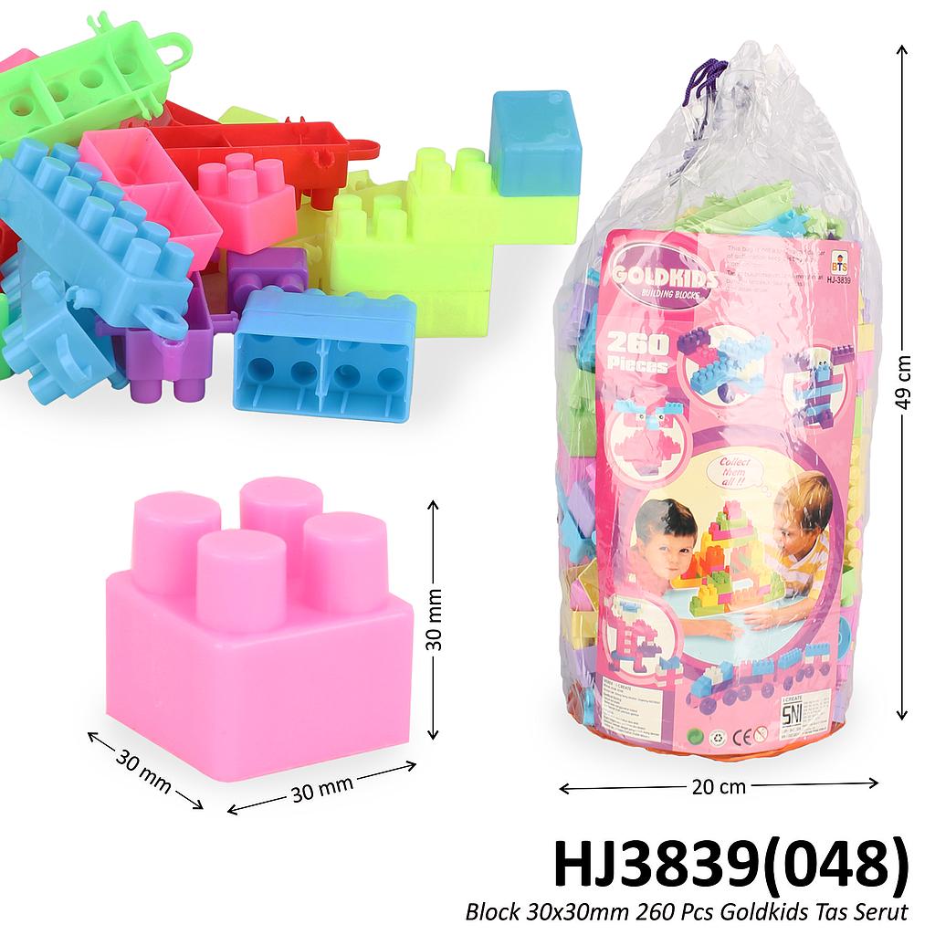 Block 30x30 mm 260 Pcs Goldkids Block Tas Serut @20