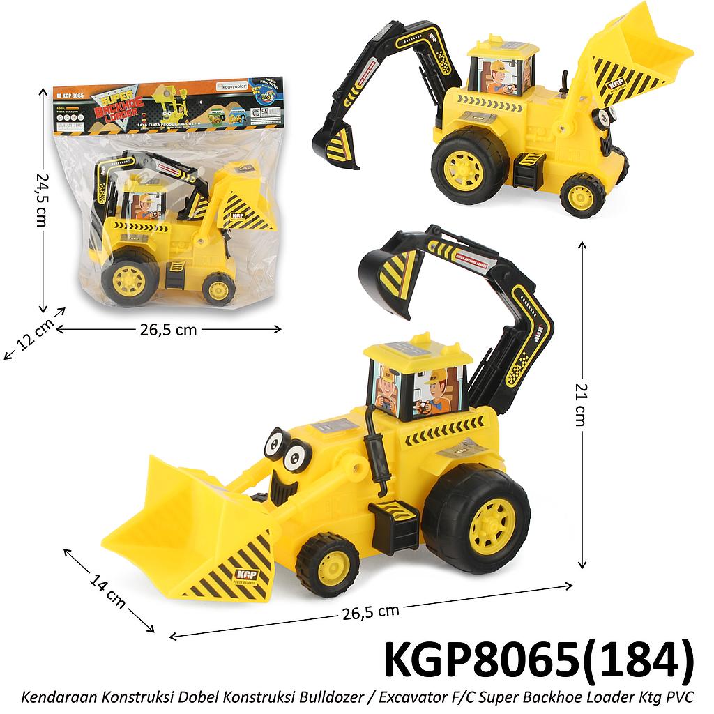 Truk Konstruksi Dobel Bulldozer Excavator F/C Super Backhoe Loader Ktg PVC @60