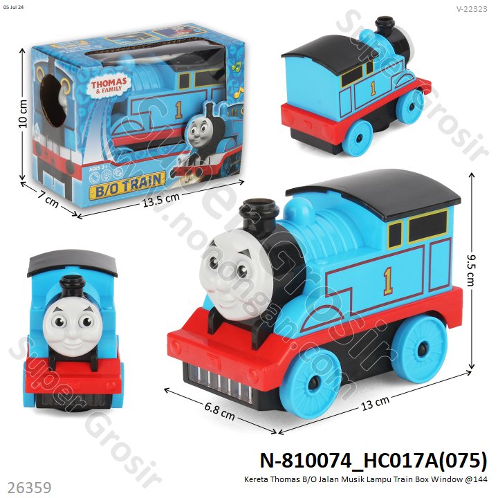 Kereta Thomas B/O Jalan Musik Lampu Train Box Window @144
