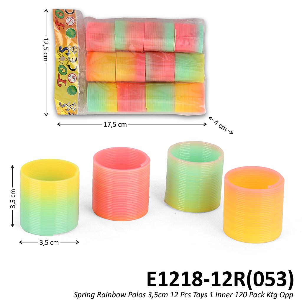 Spring Rainbow Polos 3,5cm 12 Pcs Toys 1 Inner 120 Pack Ktg Opp @240