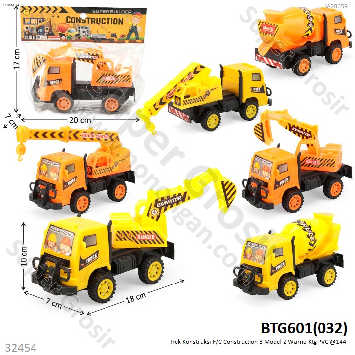 Truk Konstruksi F/C Construction 3 Model Ktg PVC @144