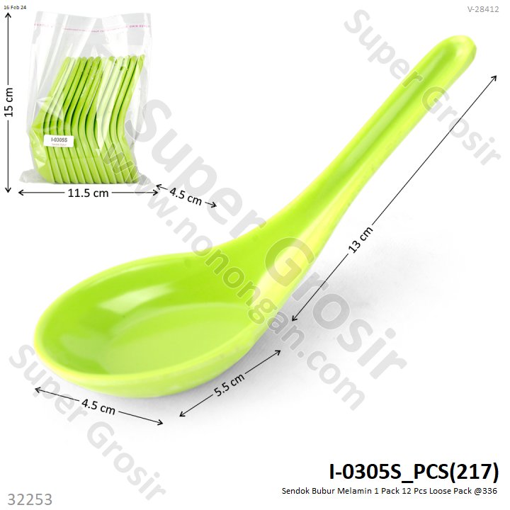 Sendok Bubur Melamin 1 Pack 12 Pcs Loose Pack @336