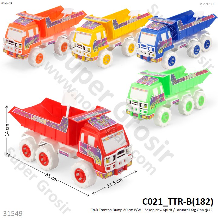 Truk Dump Tronton Warna 30 cm F/W + Sekop New Spirit / Lazuardi Ktg Opp @42