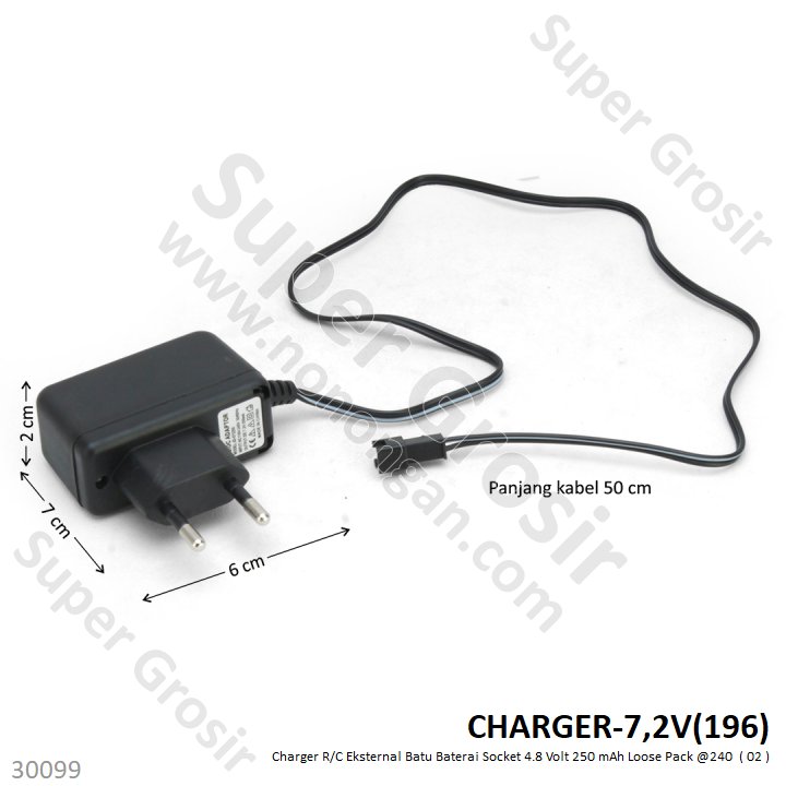 Charger Batu Baterai R/C Socket 7.2V 250 mAh Loose Pack @240
