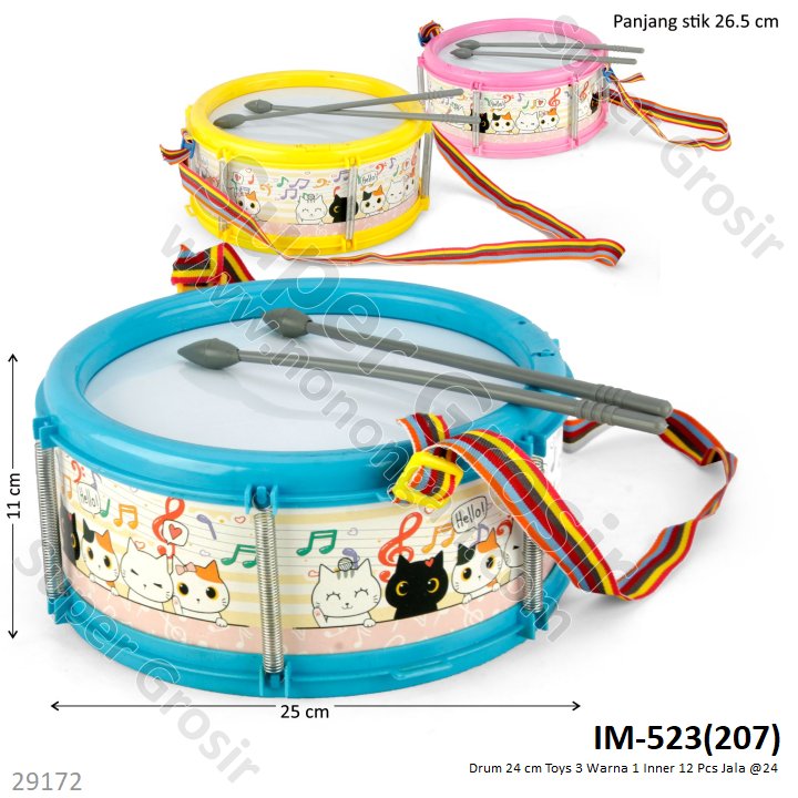Drum 9 Inch Kucing 24 cm Toys 1 Inner 24 Pcs Jala @48