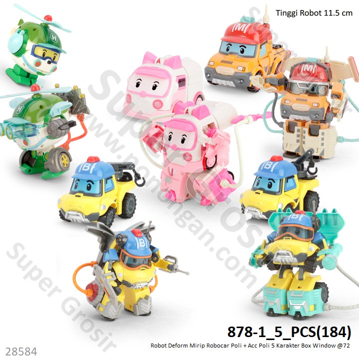 Robot Deform Robocar Poli + Acc Poli Box Window @72
