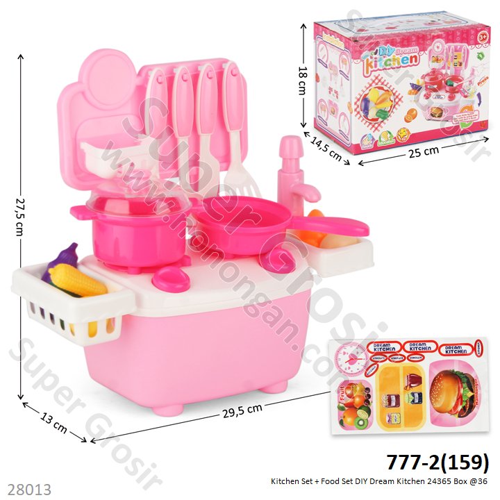 Kitchen Set + Food Set DIY Dream Kitchen 24365 Box @36