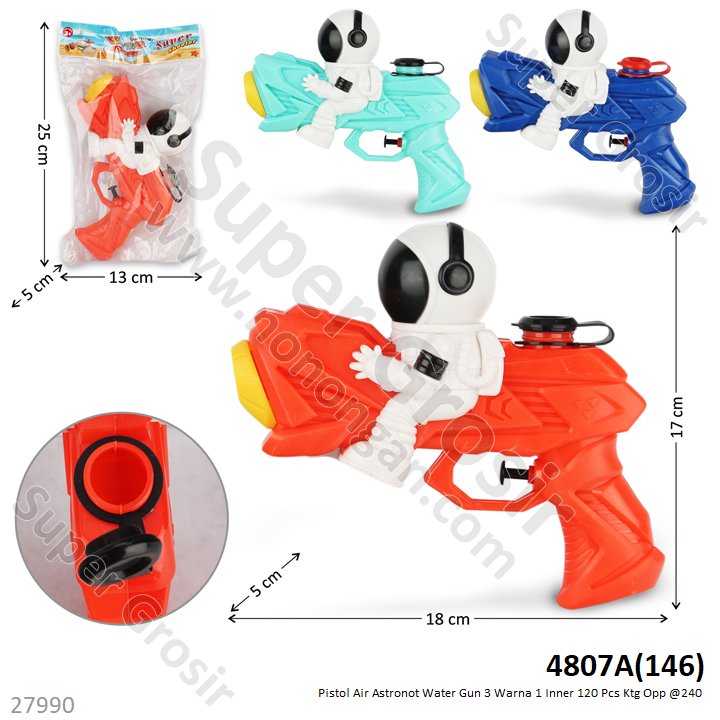 Pistol Air Astronot 18 cm Water Gun 1 Inner 120 Pcs Ktg Opp @240