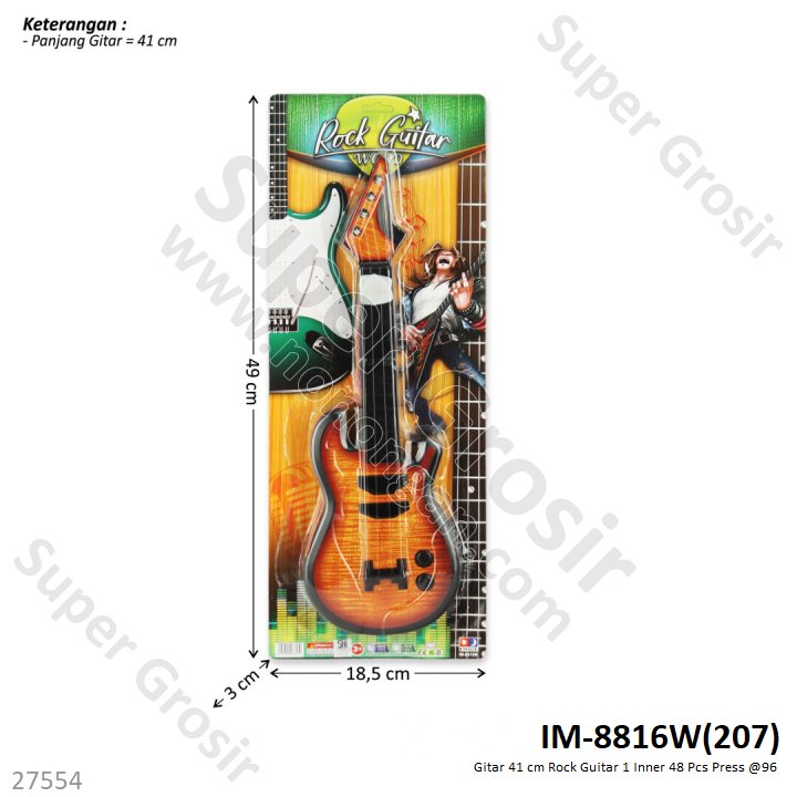 Mainan Gitar 41 cm Guitar 1 Inner 48 Pcs Press @96