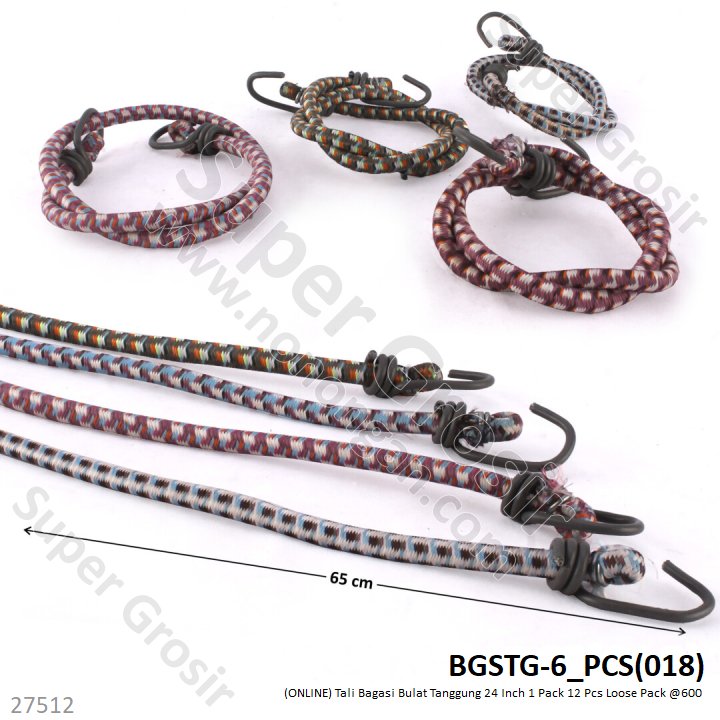 Tali Bagasi Bulat Tanggung 24 Inch 1 Pack 12 Pcs Loose Pack @600