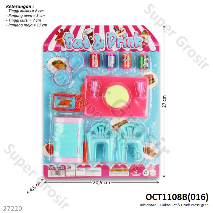 Ruang Makan Set Meja Makan Kulkas Oven dan Acc Eat &amp; Drink Press @224