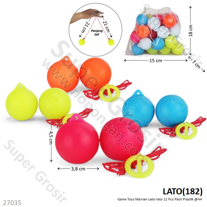 Lato-lato 12 Pcs Pack Plastik @44