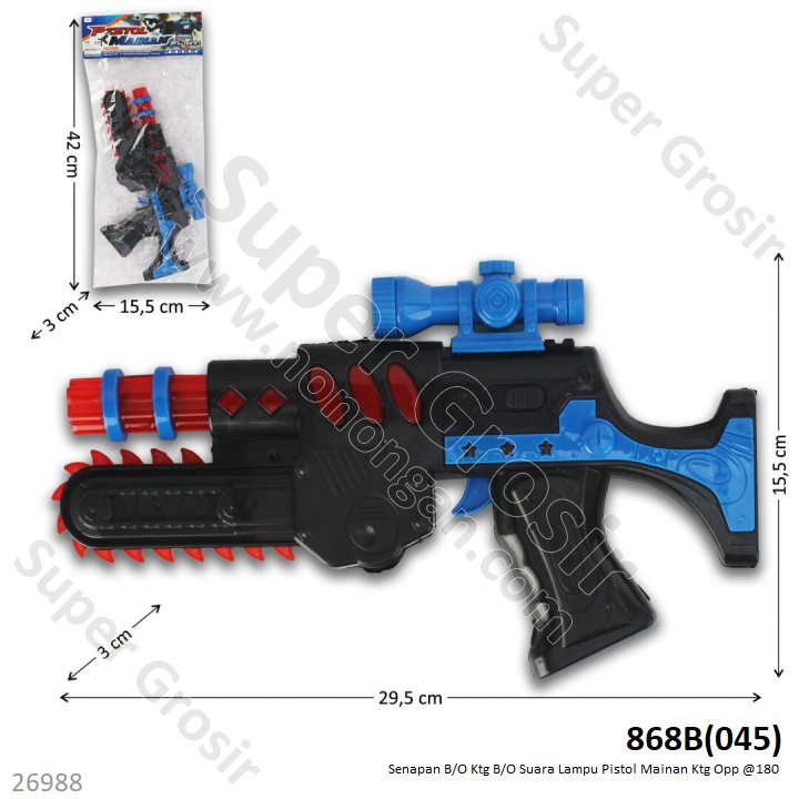 Senapan B/O Suara Lampu Pistol Mainan Ktg Opp @180