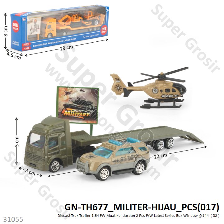 (ONLINE) Diecast Truk Muat Kendaraan 2 Pcs Skala Hot Wheels 1:64 F/W Latest Series Box Window @1