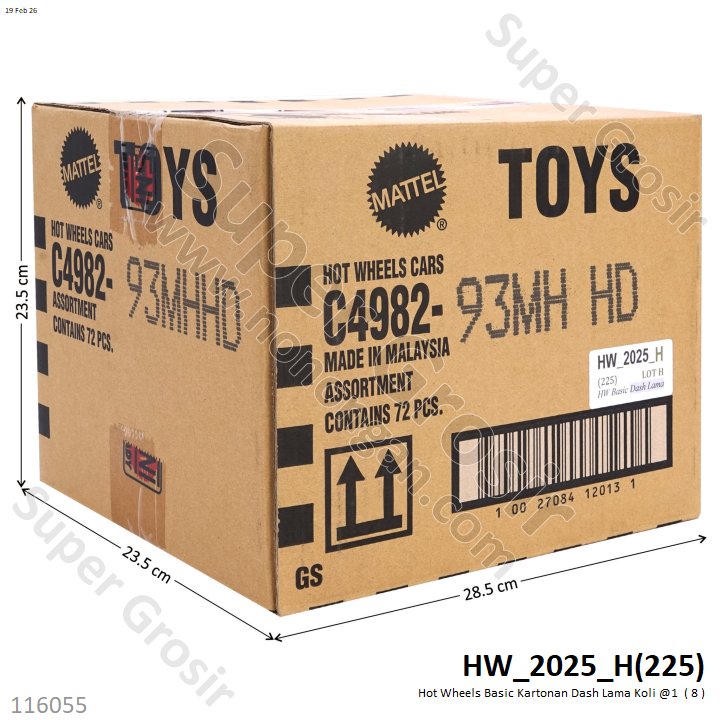 Hot Wheels Basic Kartonan Dash Lama Koli @1