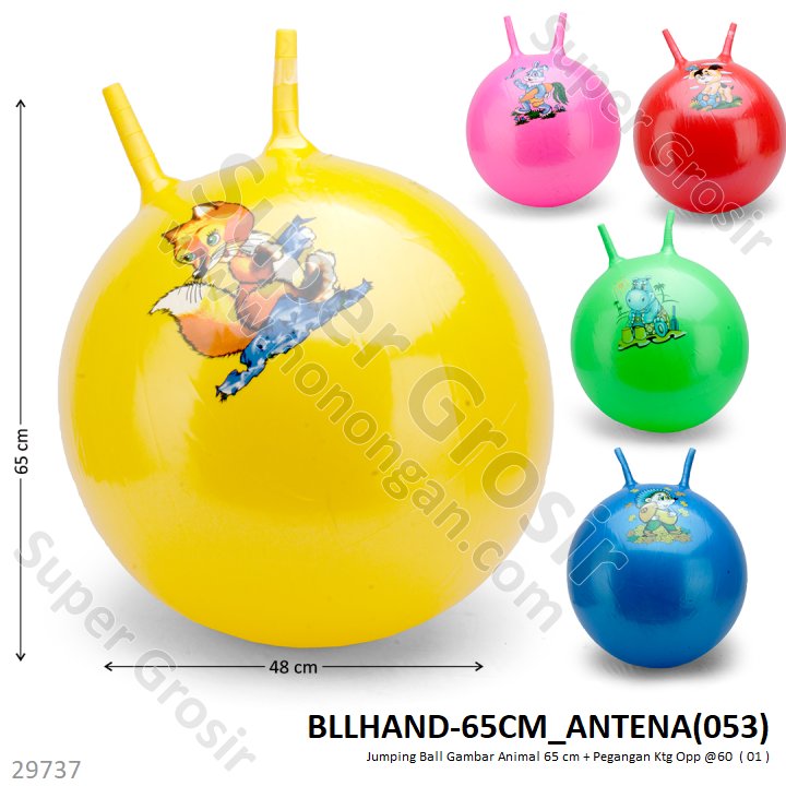 Jumping Ball Gambar Hewan 65 cm Ktg Opp @60