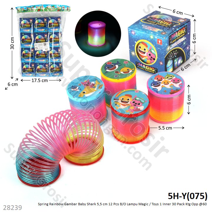 Spring Rainbow Lampu 6x5,5 cm 12 Pcs B/O Lampu Magic / Toys 1 Inner 30 Pack Plastik @60