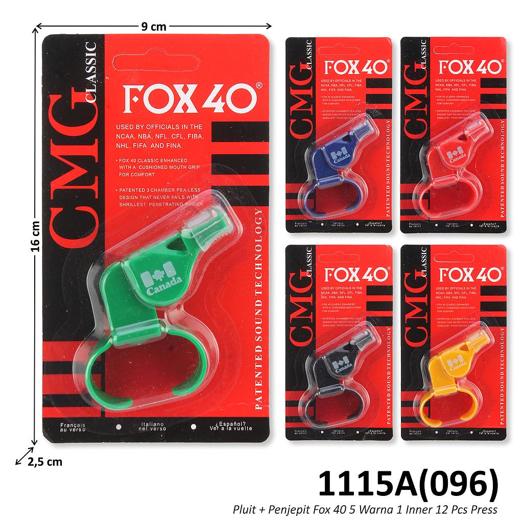 Peluit + Penjepit Fox 40 5 Warna 1 Inner 12 Pcs Press @240