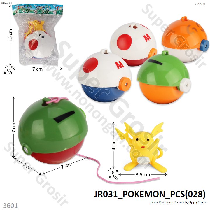 Bola Pokemon 7 cm Ktg Opp @576