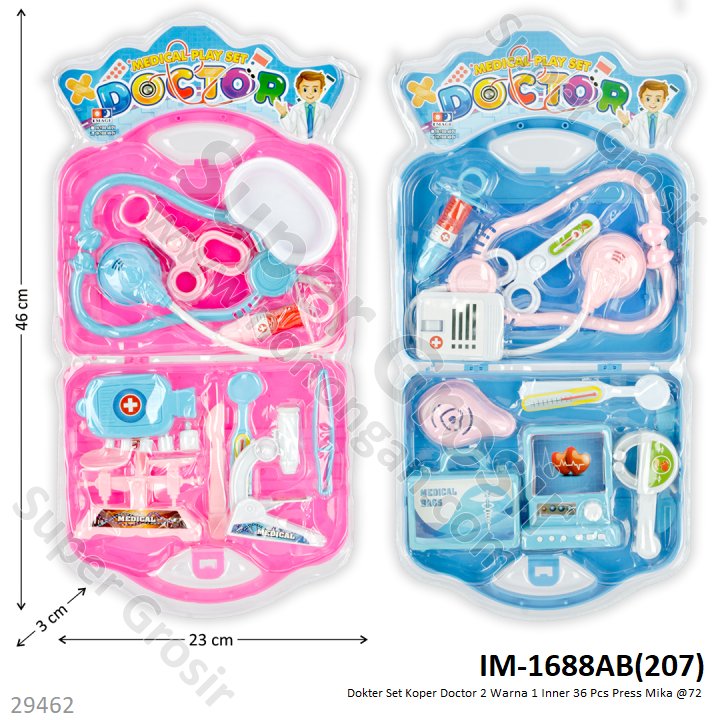 Dokter Set Koper Doctor 1 Inner 36 Pcs Press Mika @72