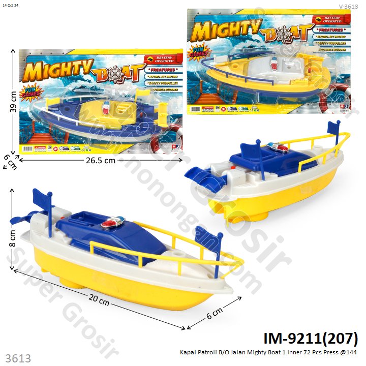 Kapal Patroli B/O Jalan Mighty Boat 1 Inner 72 Pcs Press @144