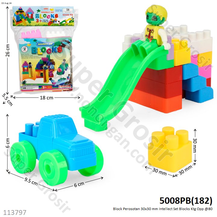 Block Perosotan 30x30 mm Intellect Set Blocks Ktg Opp @80