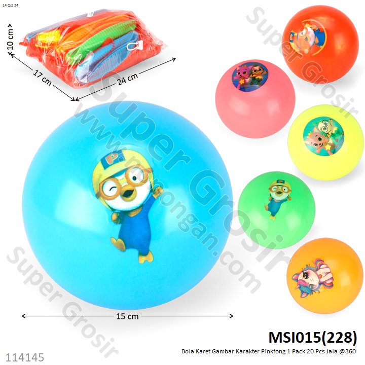 Bola Karet Gambar Karakter 1 Pack 10 Pcs Jala @500
