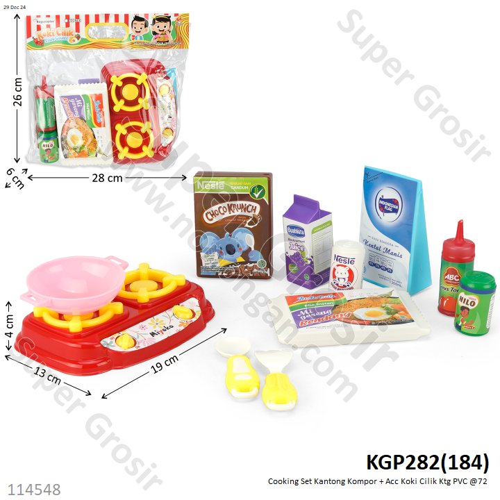 Cooking Set Kompor + Acc Koki Cilik Ktg PVC @72